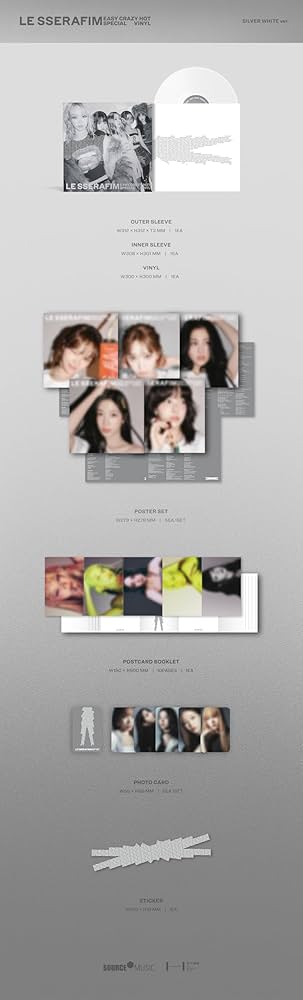 LE SSERAFIM - 'EASY-CRAZY-HOT' SPECIAL VINYL[SILVER WHITE